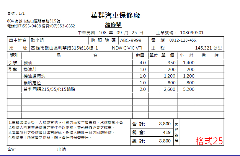 格式25